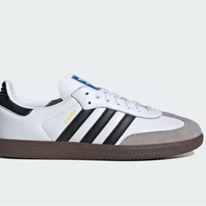 Adidas Samba White and Black Trainers